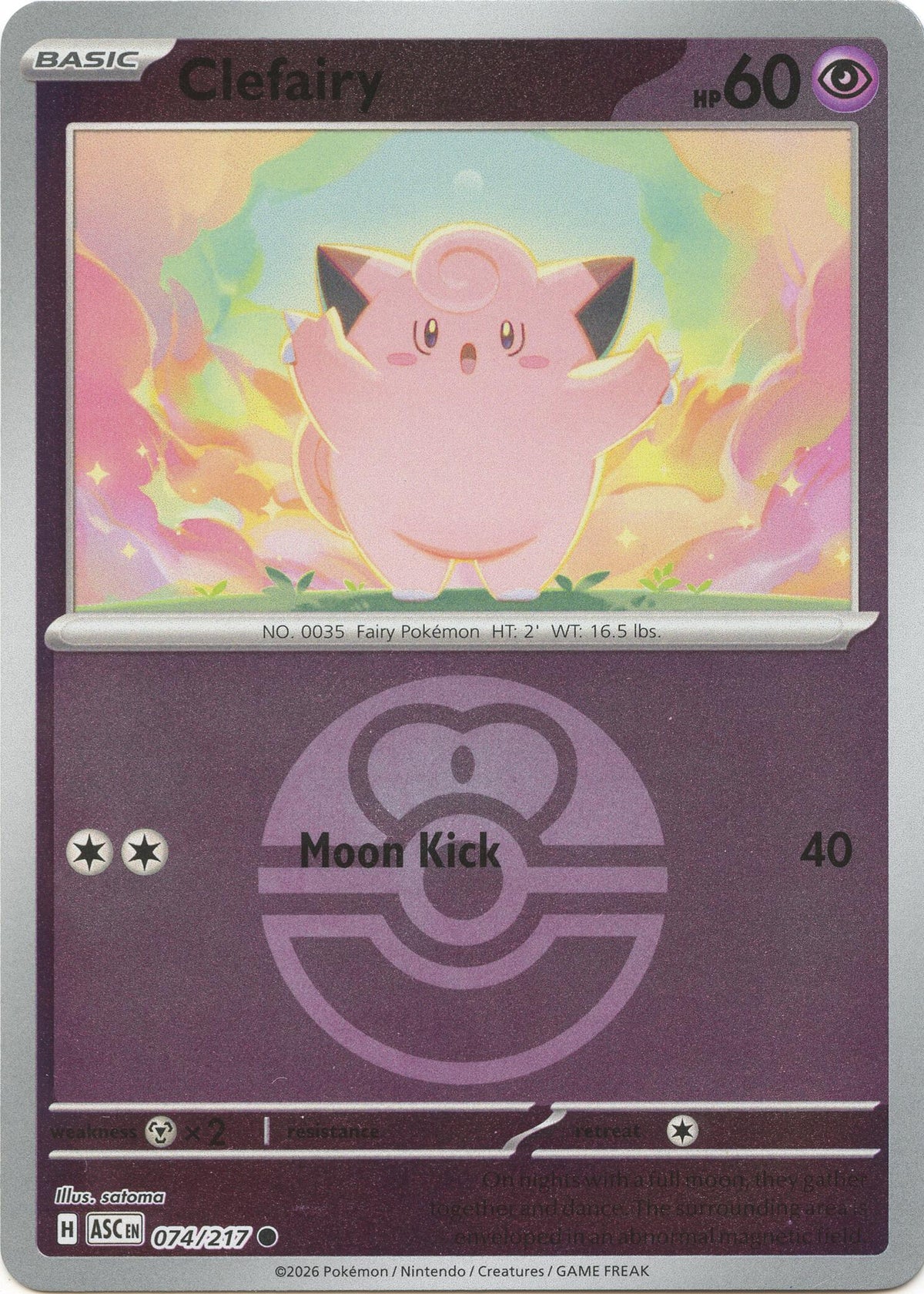 Clefairy (074/217) (Love Ball) [Mega Evolution: Ascended Heroes]