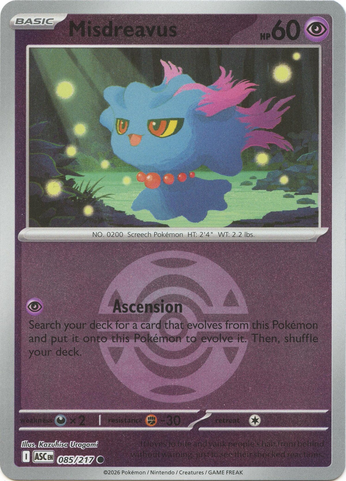 Misdreavus (085/217) (Dusk Ball) [Mega Evolution: Ascended Heroes]
