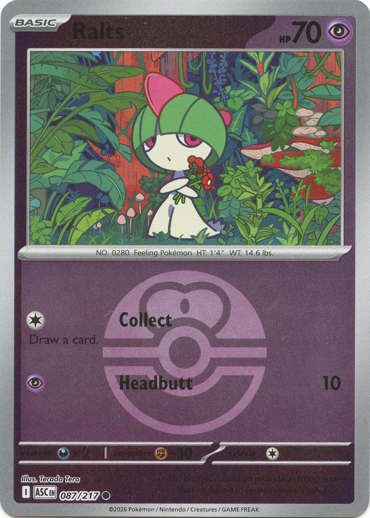 Ralts (087/217) (Love Ball) [Mega Evolution: Ascended Heroes]