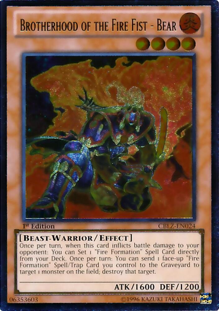 Brotherhood of the Fire Fist - Bear (UTR)