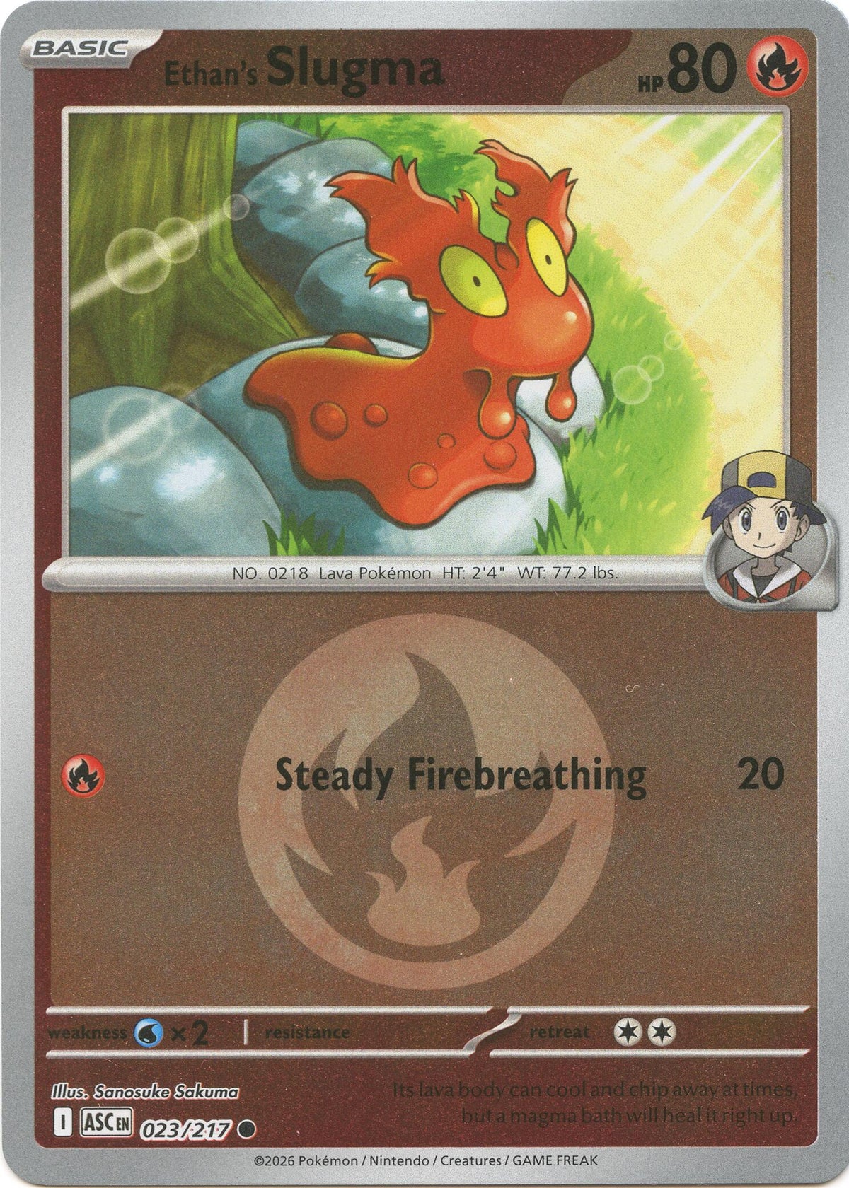 Ethan's Slugma (023/217) (Energy Symbol Pattern) [Mega Evolution: Ascended Heroes]
