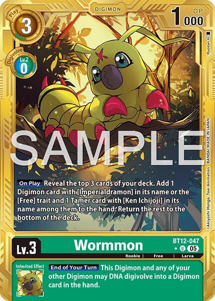 Wormmon - BT12-047 (Gold Border)