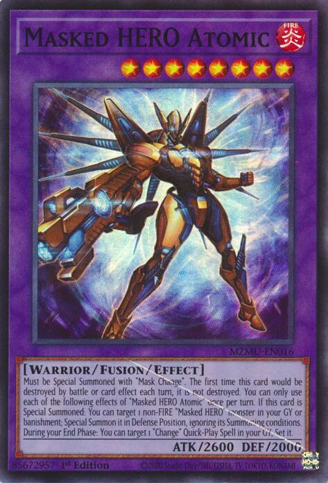 Masked HERO Atomic (MZMU-EN016) [Super Rare] - Yu-Gi-Oh!