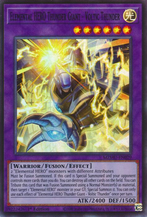 Elemental HERO Thunder Giant - Voltic Thunder (MZMU-EN029) [Super Rare] - Yu-Gi-Oh!