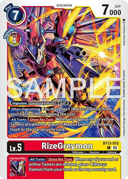 RizeGreymon - BT13-015 (Reprint)
