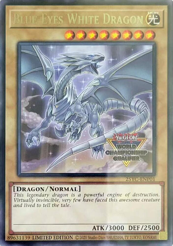Blue-Eyes White Dragon (World Championship Qualifier) (25YC-ENP01) [Rare] - Yu-Gi-Oh!