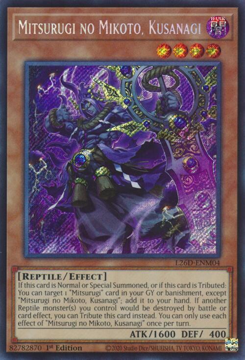 Mitsurugi no Mikoto, Kusanagi (L26D-ENM04) [Secret Rare] - Yu-Gi-Oh!