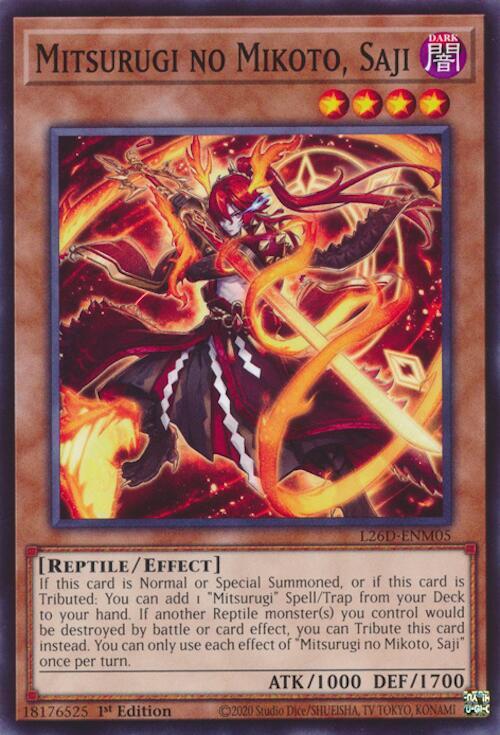 Mitsurugi no Mikoto, Saji (L26D-ENM05) [Common] - Yu-Gi-Oh!