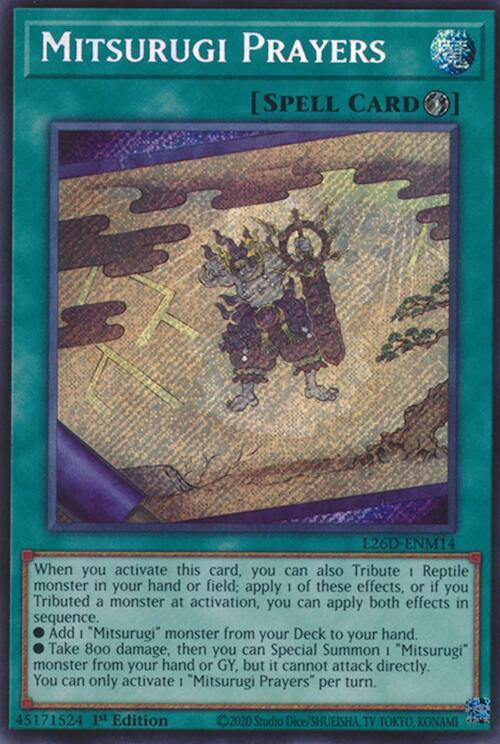 Mitsurugi Prayers (Secret Rare) (L26D-ENM14) - Yu-Gi-Oh!