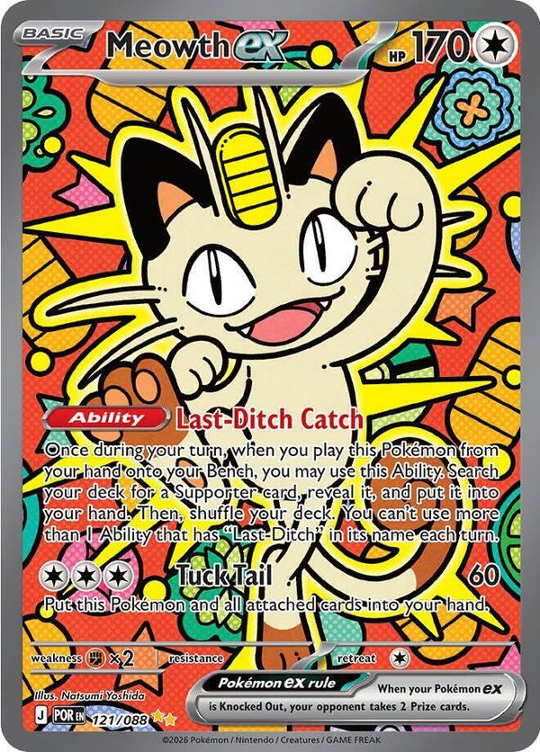 Meowth ex - 121/088 (POR 121/088) - Pokémon