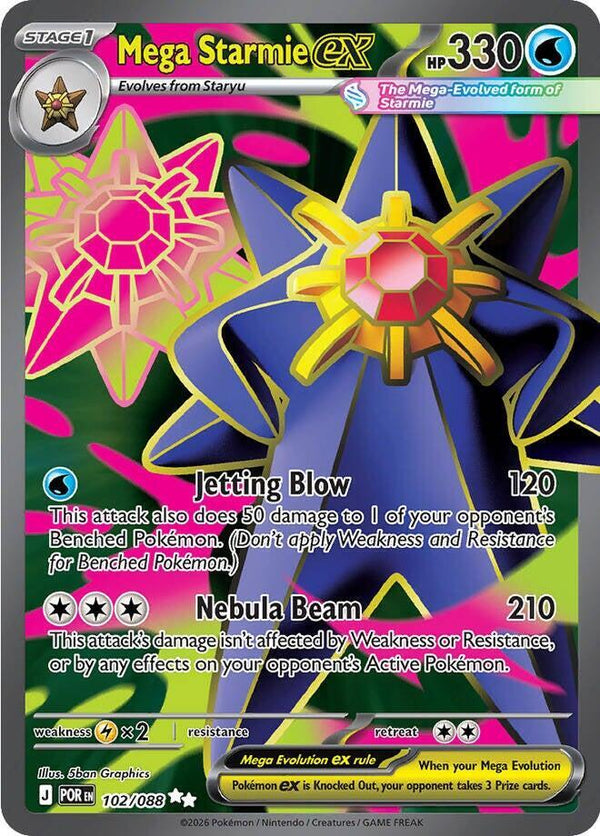 Mega Starmie ex - 102/088 - Pokémon