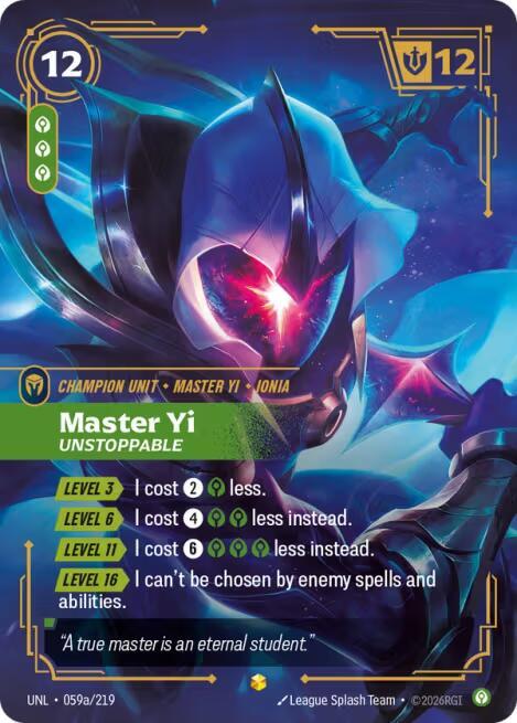 Master Yi, Unstoppable (Alternate Art) - Riftbound: League of Legends TCG