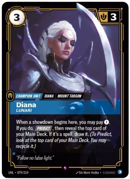 Diana, Lunari
