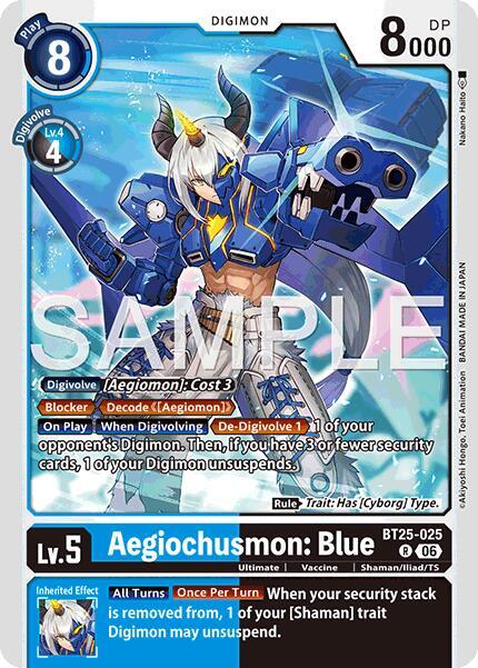Aegiochusmon: Blue - Digimon Card Game
