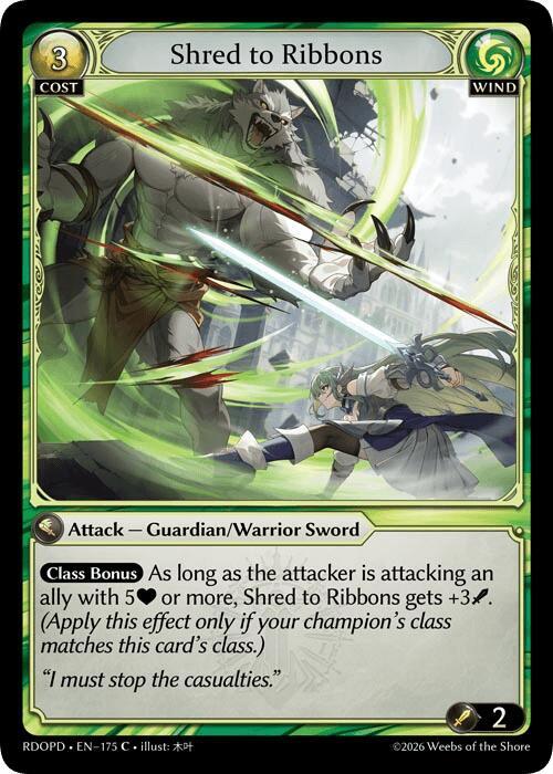Shred to Ribbons
