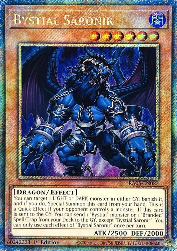 Bystial Saronir (Platinum Secret Rare) (RA05-EN023) - Yu-Gi-Oh!