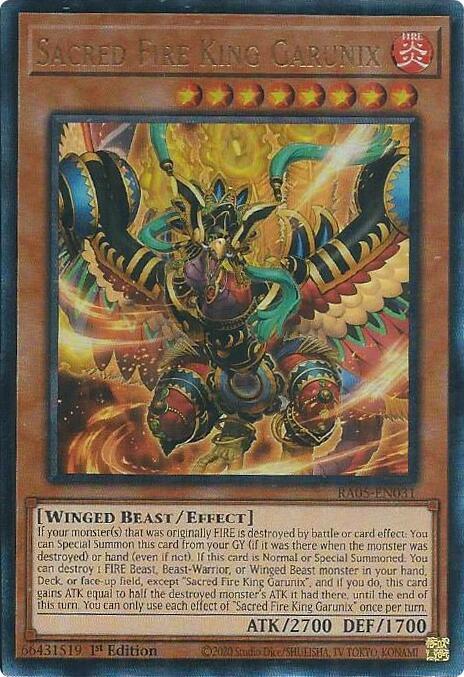 Sacred Fire King Garunix (PUR) (RA05-EN031) [Prismatic Ultimate Rare] - Yu-Gi-Oh!