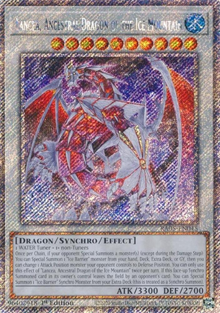 Lancea, Ancestral Dragon of the Ice Mountain (Platinum Secret Rare)
