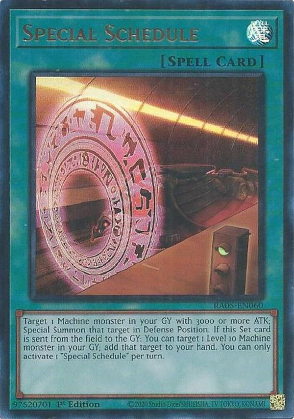 Special Schedule (Ultra Rare) (RA05-EN060) - Yu-Gi-Oh!