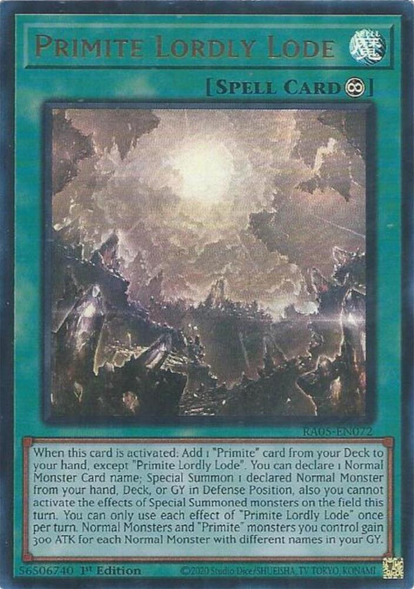 Primite Lordly Lode (Ultra Rare) (RA05-EN072) - Yu-Gi-Oh!