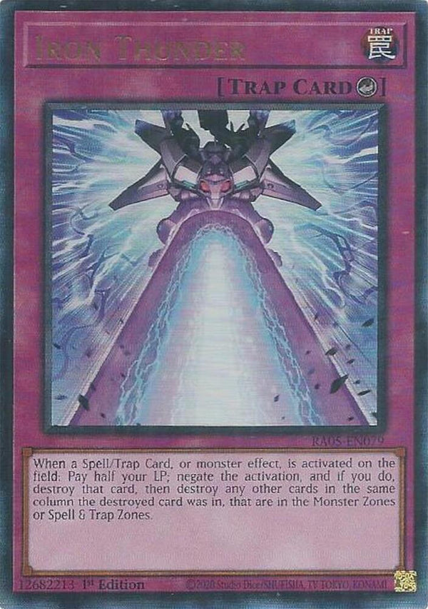 Iron Thunder (PUR) (RA05-EN079) [Prismatic Ultimate Rare] - Yu-Gi-Oh!
