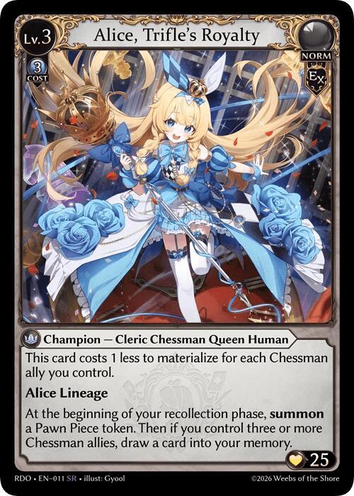 Alice, Trifle's Royalty