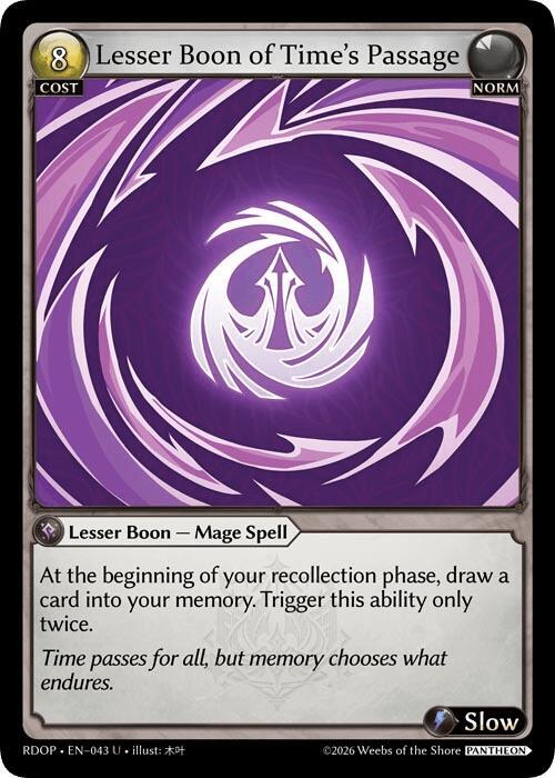 Lesser Boon of Time's Passage