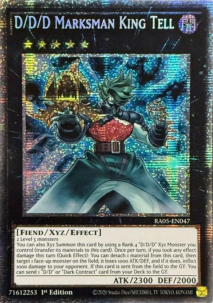 D/D/D Marksman King Tell (Starlight Rare) [RA05-EN047] Starlight Rare