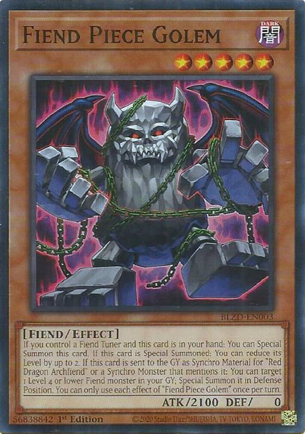Fiend Piece Golem [BLZD-EN003] Common - Yu-Gi-Oh!