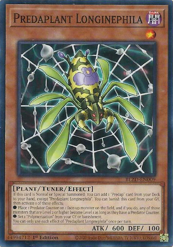 Predaplant Longinephila [BLZD-EN009] Common - Yu-Gi-Oh!