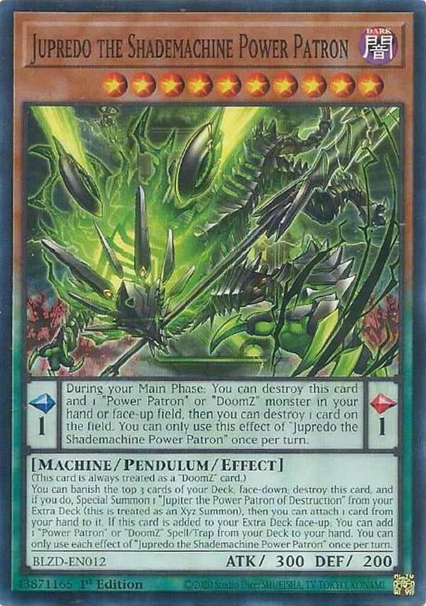 Jupredo the Shademachine Power Patron [BLZD-EN012] Common - Yu-Gi-Oh!