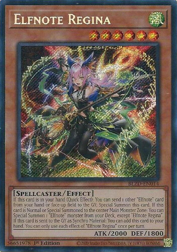 Elfnote Regina (BLZD-EN014) [Secret Rare] - Yu-Gi-Oh!