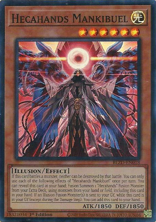 Hecahands Mankibuel [BLZD-EN018] Super Rare - Yu-Gi-Oh!