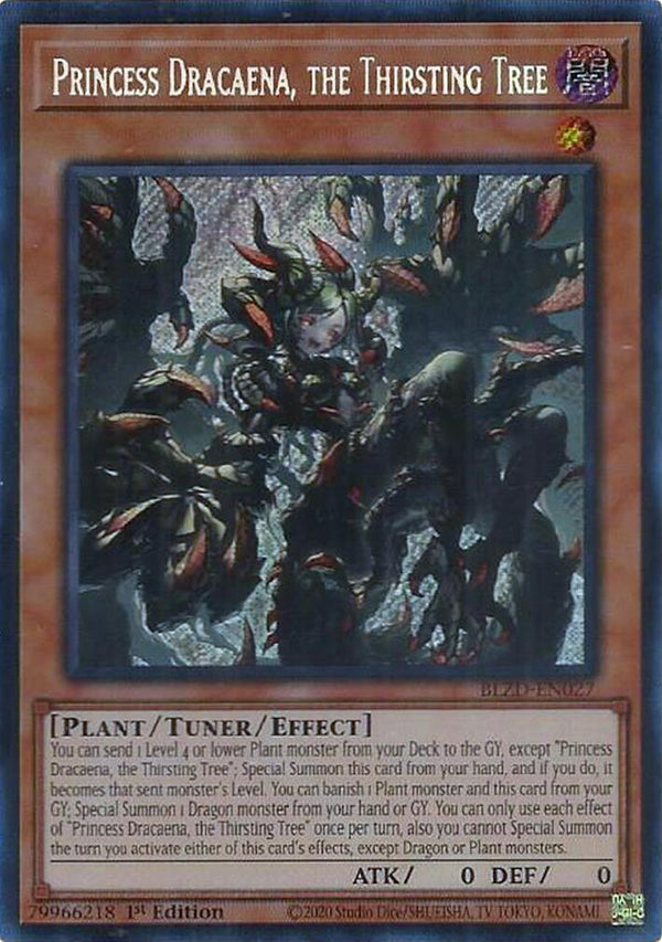 Princess Dracaena, the Thirsting Tree [BLZD-EN027] Secret Rare - Yu-Gi-Oh!