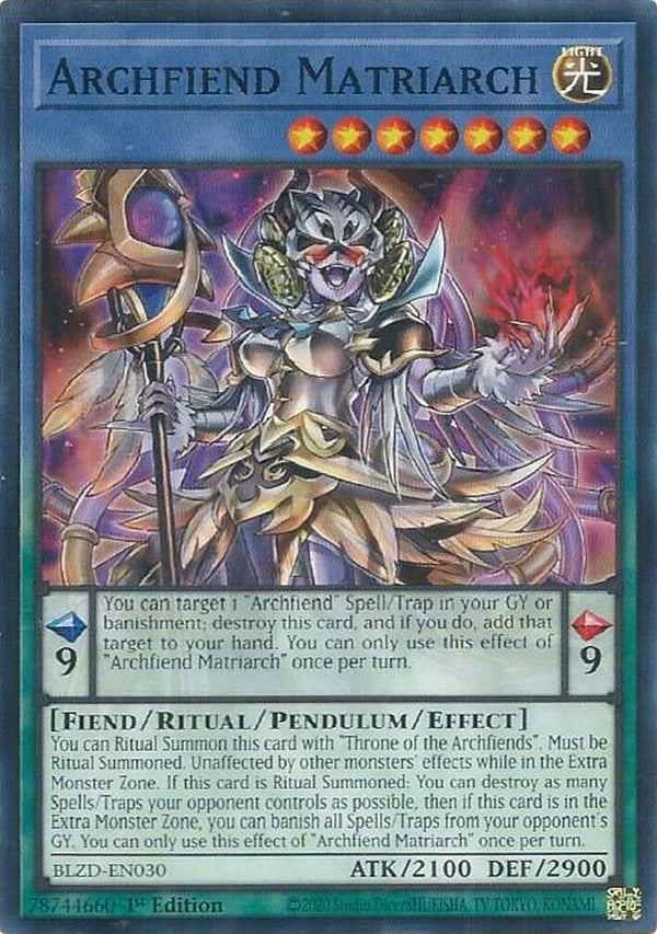 Archfiend Matriarch [BLZD-EN030] Common - Yu-Gi-Oh!