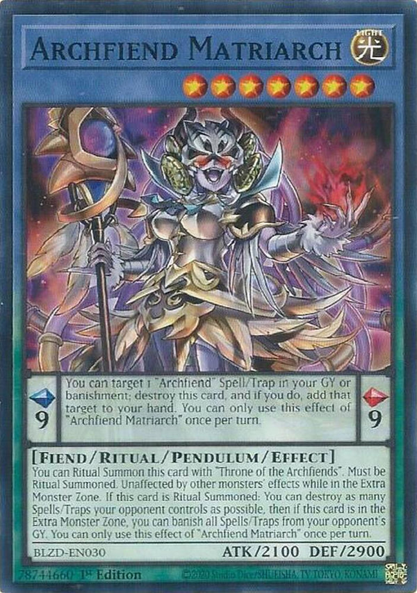 Archfiend Matriarch (BLZD-EN030) [Common] - Yu-Gi-Oh!