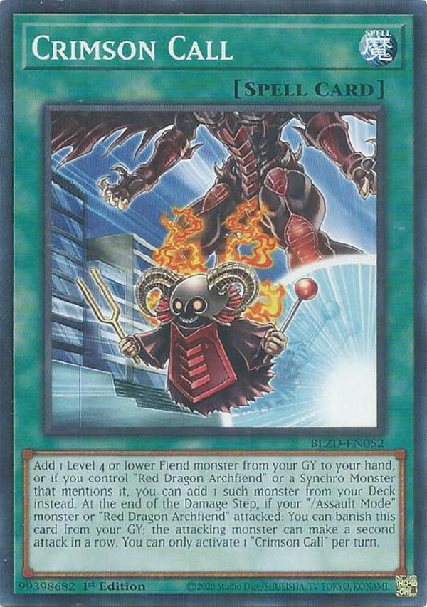 Crimson Call [BLZD-EN052] Common - Yu-Gi-Oh!