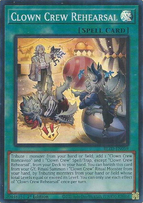 Clown Crew Rehearsal (BLZD-EN059) [Super Rare] - Yu-Gi-Oh!