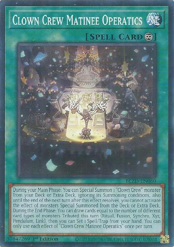 Clown Crew Matinee Operatics (BLZD-EN060) [Common] - Yu-Gi-Oh!