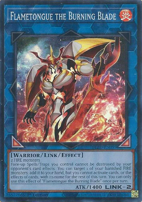 Flametongue the Burning Blade [BLZD-EN099] Super Rare - Yu-Gi-Oh!