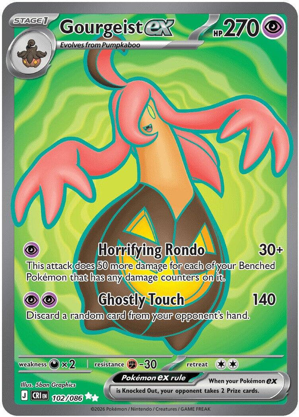 Gourgeist ex (102/086) [Mega Evolution: Chaos Rising] - Pokémon