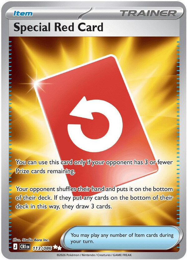 Special Red Card (113/086) [Mega Evolution: Chaos Rising] - Pokémon