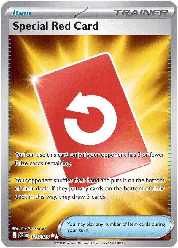 Special Red Card - 113/086 - Pokémon