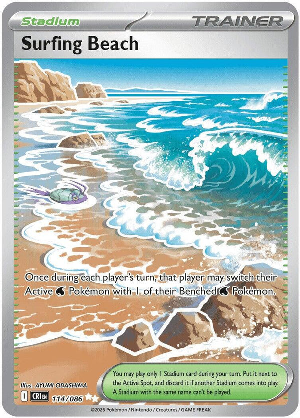 Surfing Beach (114/086) [Mega Evolution: Chaos Rising] - Pokémon