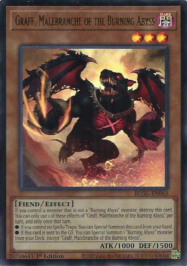 Graff, Malebranche of the Burning Abyss (BLGG-EN063) [Ultra Rare] - Yu-Gi-Oh!