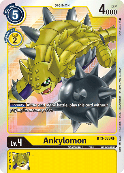 Ankylomon [BT3-036] (Buy-A-Box Promo) [Release Special Booster Ver.1.5 Promos]