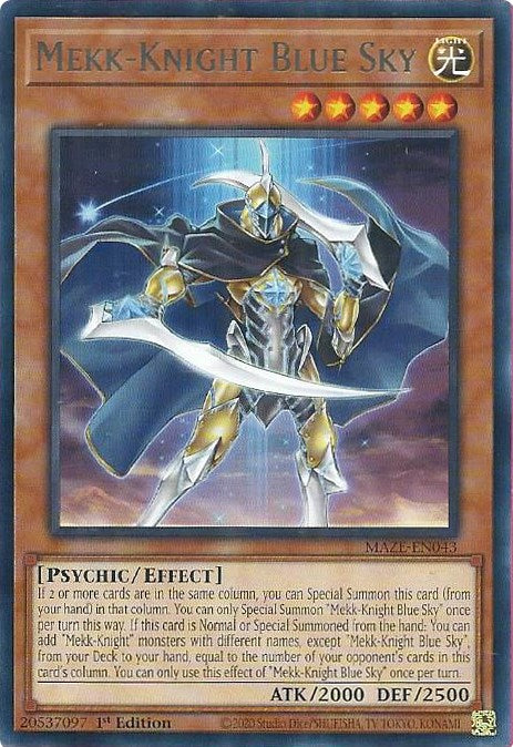 Mekk-Knight Blue Sky [MAZE-EN043] Rare - Yu-Gi-Oh!