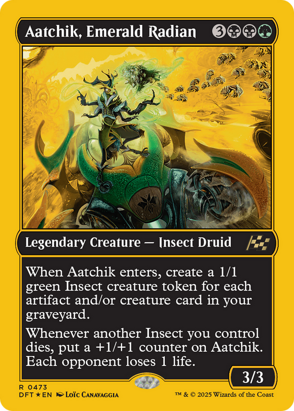 Aatchik, Emerald Radian (First-Place Foil) [Aetherdrift] - Magic: The Gathering