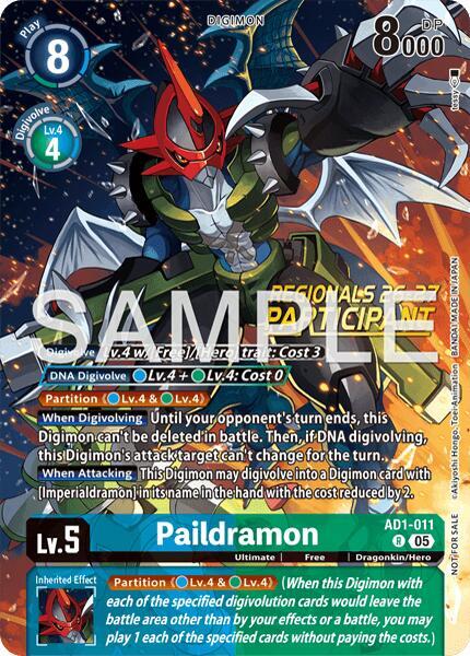 Paildramon - AD1-011 (Regionals 26-27 Season 2 Participant)