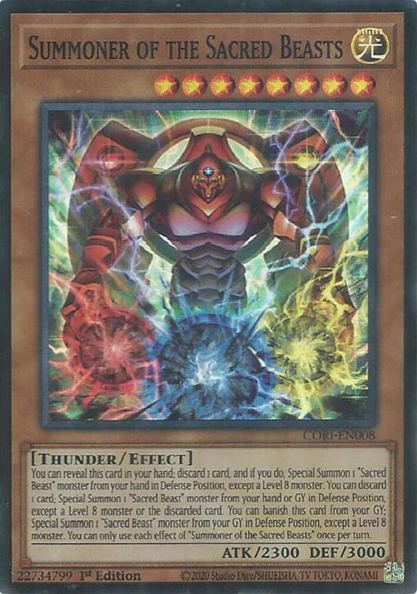 Summoner of the Sacred Beasts (CORI-EN008) [Super Rare] - Yu-Gi-Oh!